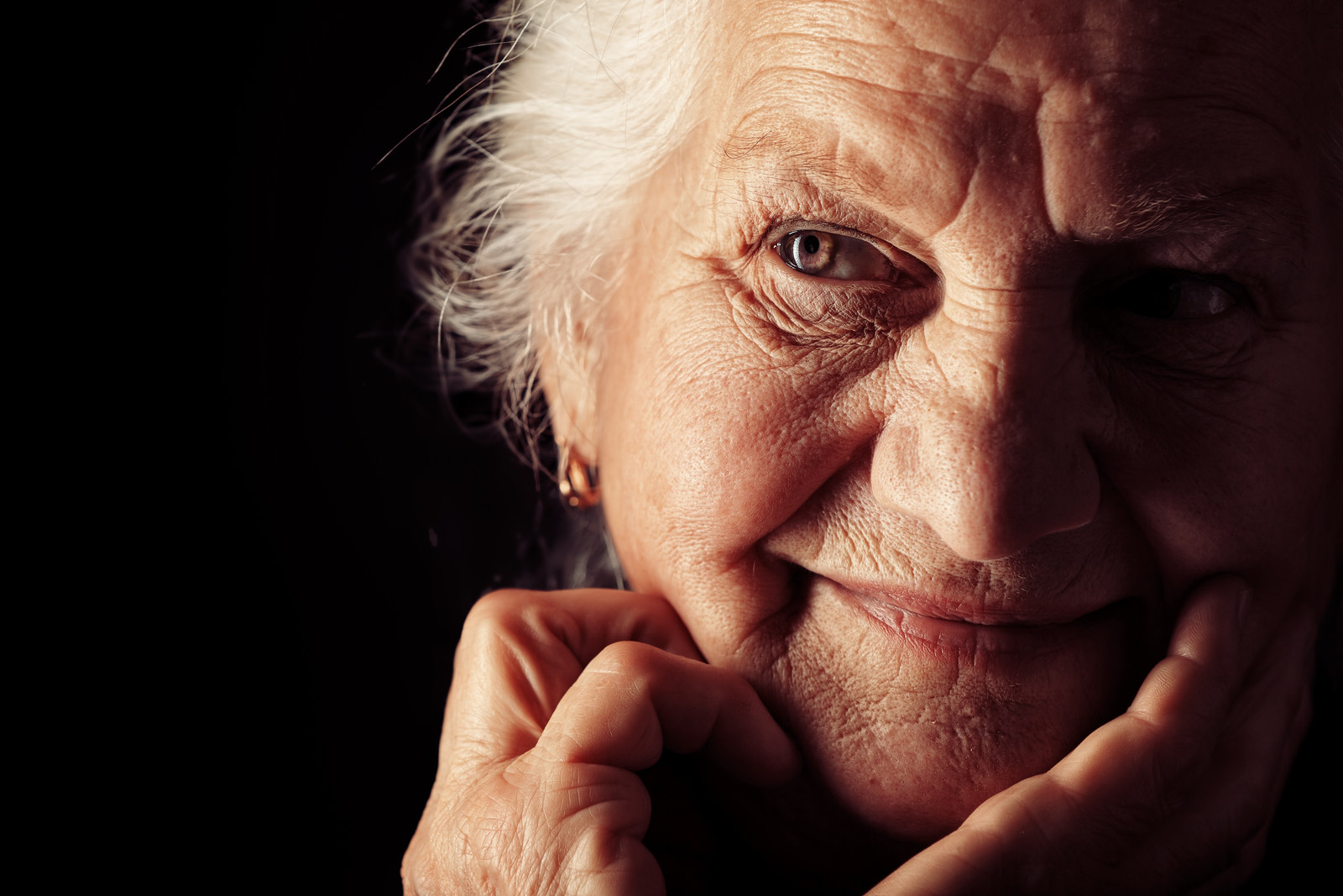 Smiling elderly woman